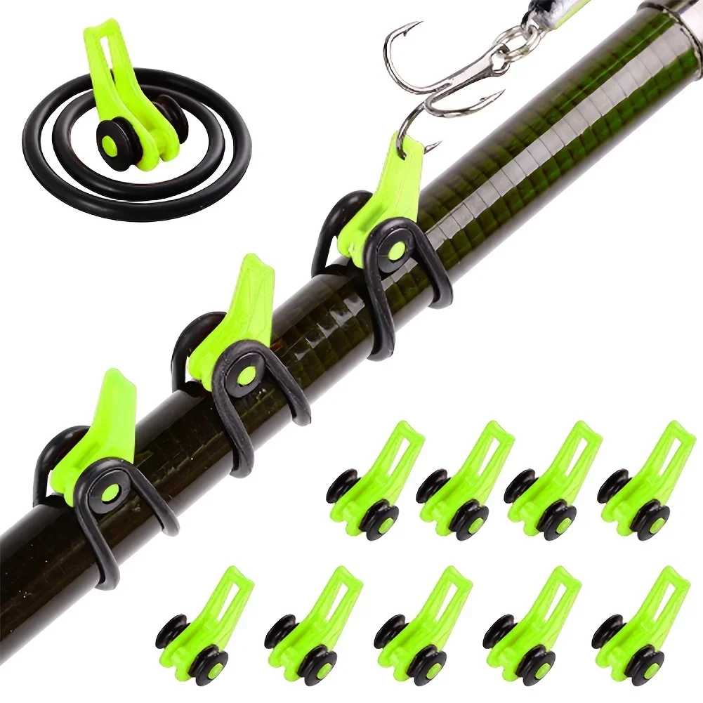 Fishing Hook Jig - 10개/몫 낚싯대 폴 후크 키퍼 -