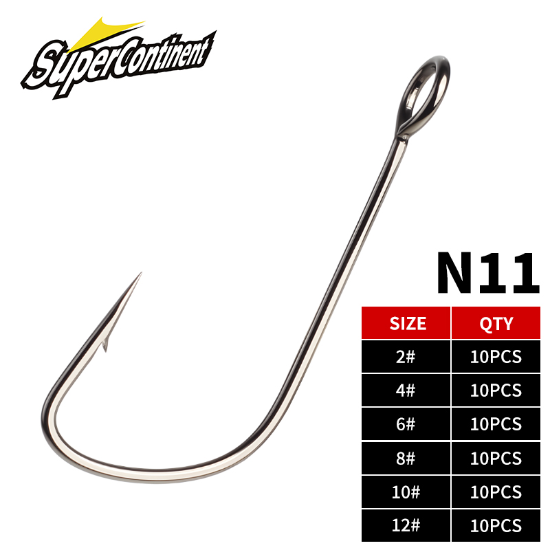 Fishing Hook Assortment - 슈퍼컨티넨트 2 # -12 # 10개입