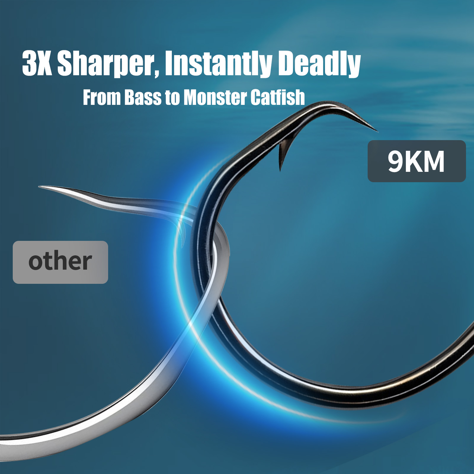 9KM 낚시용 원형 훅 25-50개 3X 강력 낚시 훅 - Fishing Hook Offset 리뷰 및 가격