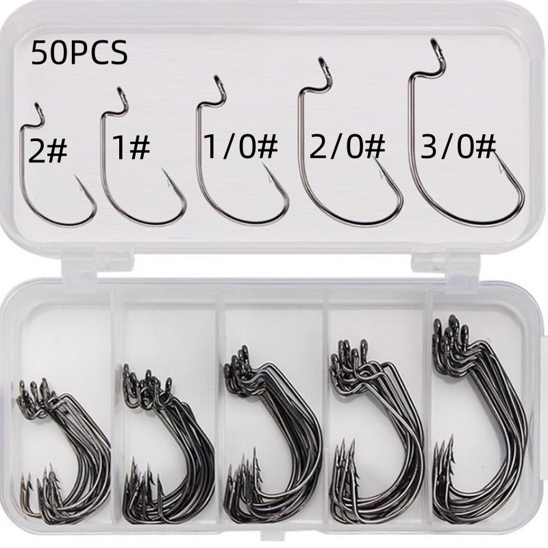 50개/박스 고탄소강 낚시 바늘 오프셋 와이드 갭 바브 - Fishing Hook Offset 리뷰 및 가격