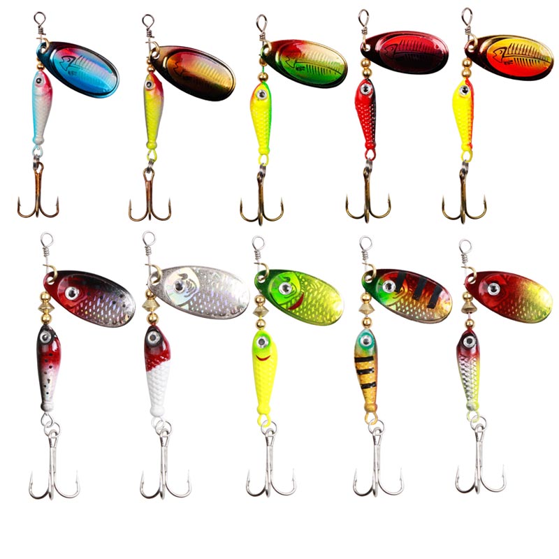 10 개/대 스피너 미끼 9.1g 7cm 스팽글 Isc - Fishing Hook Treble 리뷰 및 가격